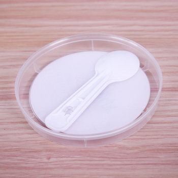 Cupe de iaurt din plastic PP, de unică folosință, cu serigrafie, capac acoperit, imprimare logo, Stiluri 1-4