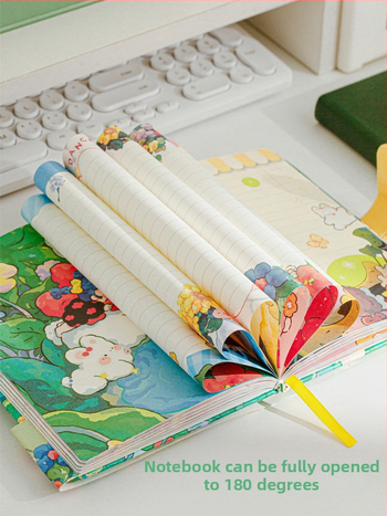 Бележник Moonlight Garden със сшита подвързия, хартия от сурова дървесна целулоза, тегло на хартията 40 g, бизнес офис стил