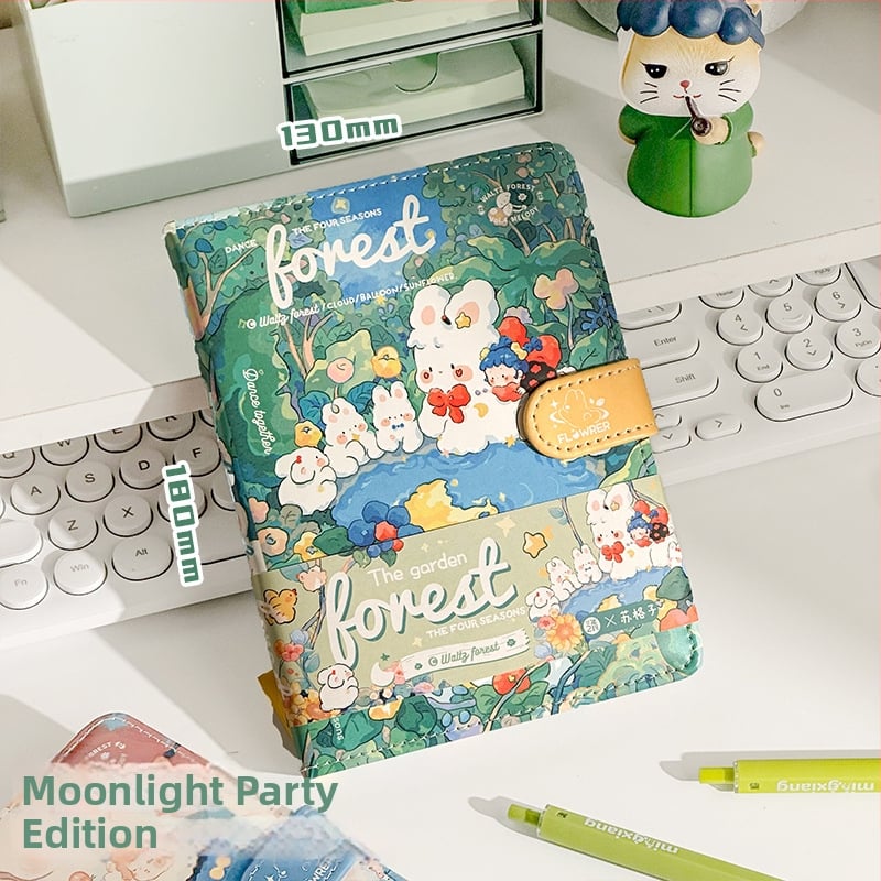 Бележник Moonlight Garden със сшита подвързия, хартия от сурова дървесна целулоза, тегло на хартията 40 g, бизнес офис стил