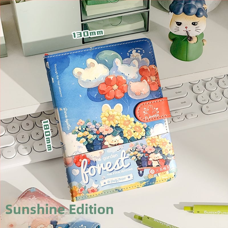 Бележник Moonlight Garden със сшита подвързия, хартия от сурова дървесна целулоза, тегло на хартията 40 g, бизнес офис стил