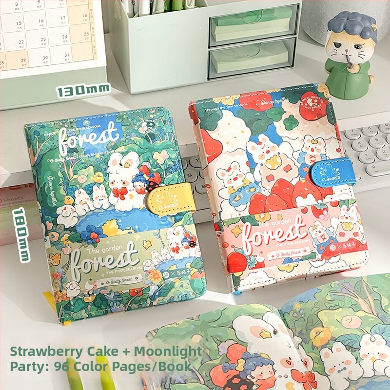 Бележник Moonlight Garden със сшита подвързия, хартия от сурова дървесна целулоза, тегло на хартията 40 g, бизнес офис стил