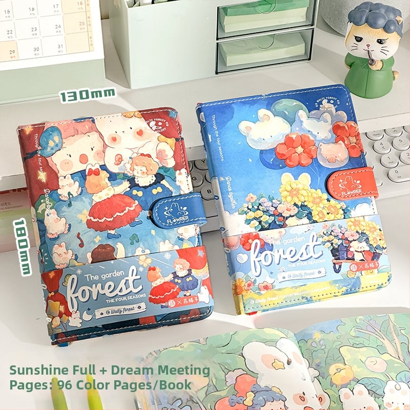 Бележник Moonlight Garden със сшита подвързия, хартия от сурова дървесна целулоза, тегло на хартията 40 g, бизнес офис стил