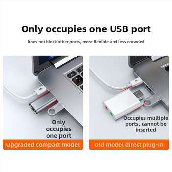 USB vanjska zvučna kartica s dvostrukim 3,5 mm priključcima (slušalice + mikrofon), bez upravljačkih programa, kompatibilna s desktopom, prijenosnim računalom i PS4