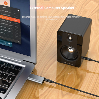 USB vanjska zvučna kartica s dvostrukim 3,5 mm priključcima (slušalice + mikrofon), bez upravljačkih programa, kompatibilna s desktopom, prijenosnim računalom i PS4