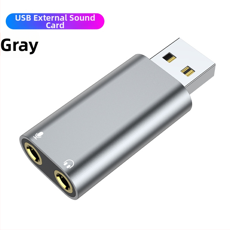 USB vanjska zvučna kartica s dvostrukim 3,5 mm priključcima (slušalice + mikrofon), bez upravljačkih programa, kompatibilna s desktopom, prijenosnim računalom i PS4