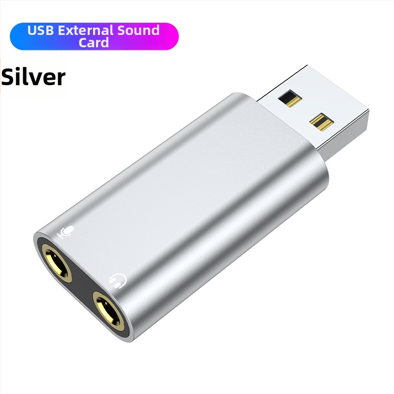 USB vanjska zvučna kartica s dvostrukim 3,5 mm priključcima (slušalice + mikrofon), bez upravljačkih programa, kompatibilna s desktopom, prijenosnim računalom i PS4