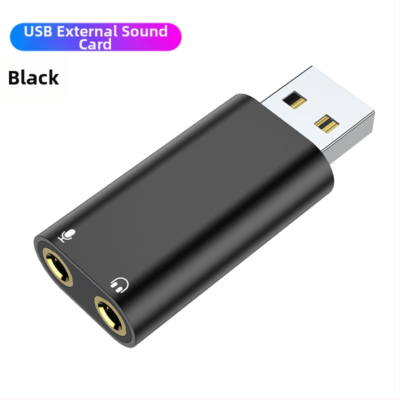 USB vanjska zvučna kartica s dvostrukim 3,5 mm priključcima (slušalice + mikrofon), bez upravljačkih programa, kompatibilna s desktopom, prijenosnim računalom i PS4