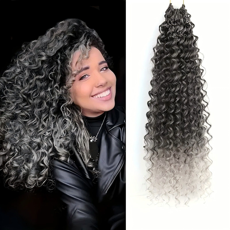 Perika od sintetičkih vlakana, crochet stil, male dvostruke kovrče pletenice, zvjezdani stil