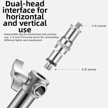 Фотографска светлинна стойка за светкавица – неръждаема стомана, универсална, без дистанционно