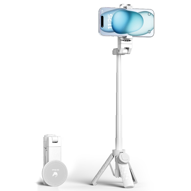 Mini selfie stick magnetic cu Bluetooth, suport telefon telescopic, mâner MagSafe compatibil, stabilizare anti-șoc, ABS + aliaj de aluminiu