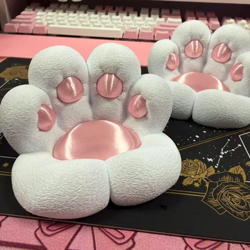 3D-nyomtatott telefon-tartó macska tappancs formával, asztali és éjjeliszekrényen használható, tartós műanyagból