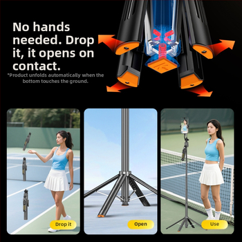 Selfie stick cu urmărire facială și gimbal inteligent – urmărire automată, anti-tremur, telecomandă Bluetooth, lumină de umplere