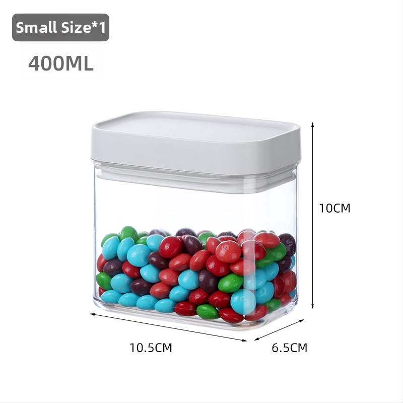Prozirna akrilna kutija kvadratnog oblika za hranu, kapacitet 800–1000 ml, stil Light Luxury