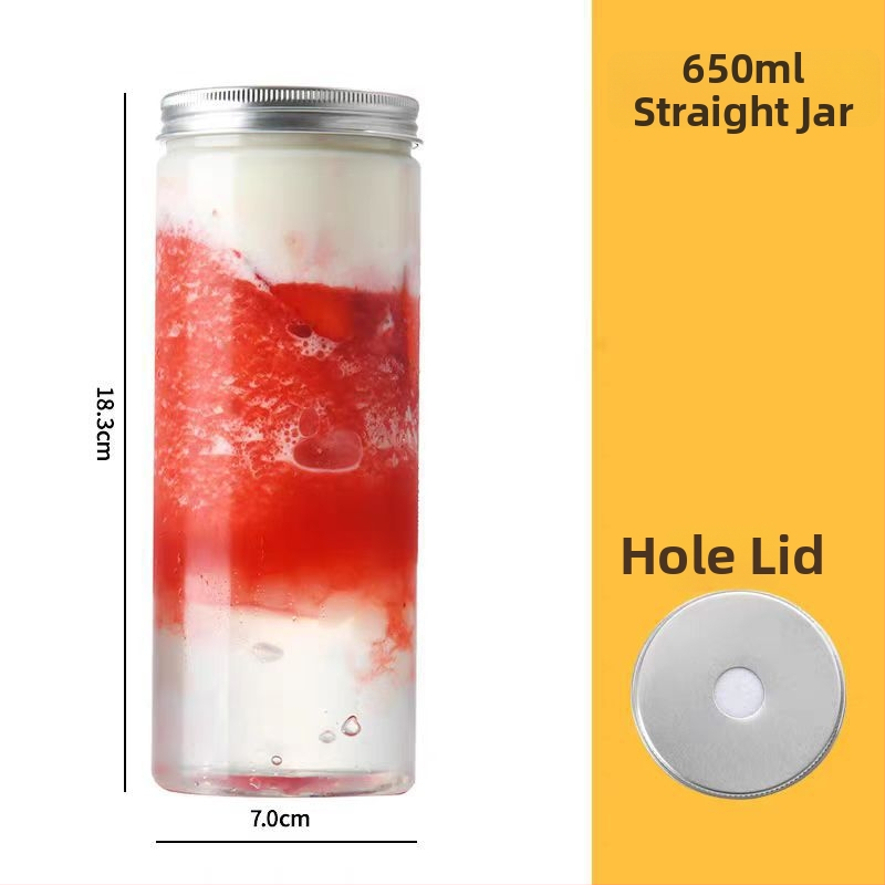 Jednokratna čaša za mliječni čaj 500 ml s poklopcem, PET boca za napitke i boca za sok, aluminijska kapa i slamka