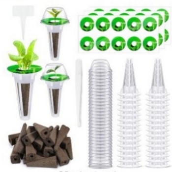 Hidroponska košarica za sadnju, kružna, plastična, za povrće — set od 24 ili 30 komada