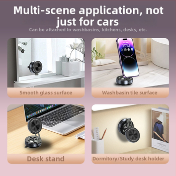Държач за телефон за кола с магнитно вакуумно всмукване, монтаж върху предното стъкло, универсална съвместимост, минималистичен дизайн, персонализация