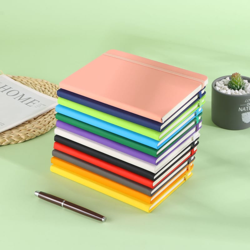 Notebook Fansen — обложка от изкуствена кожа, телено подвързване, Dowling хартия, 50–100 страници