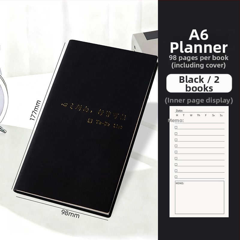 Бележник Xue De Le: дневен планер с TODOLIST, списък задачи за деня, минималистичен стил, подвързване с конец, Daolin хартия 80 g, 100–200 страници