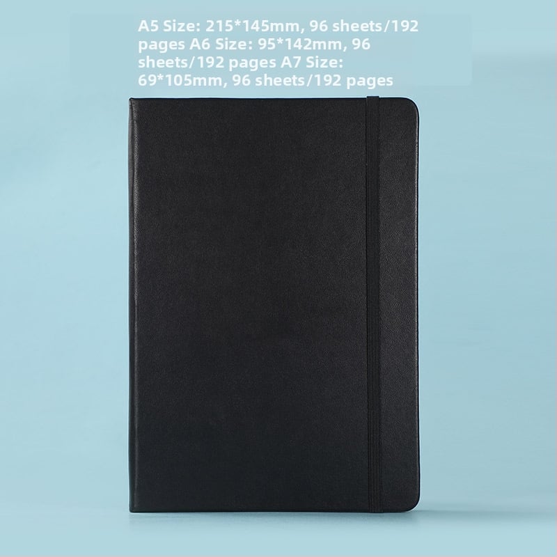 Бележник с обложка от имитационна кожа, подвързване с лепило, дървесна хартия, 80 g, 50-100 страници, стил Бизнес офис