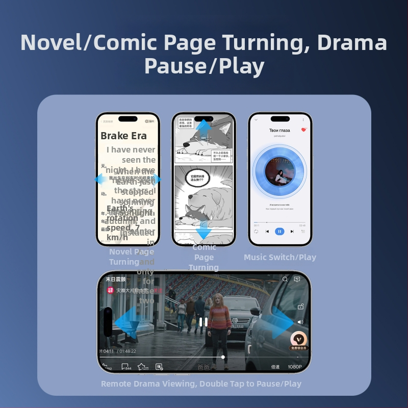 Bluetooth селфи стик с пръстеново дистанционно — видео затвор, вертикално снимане, ABS, 30 г, Bluetooth 4.0, персонализируем