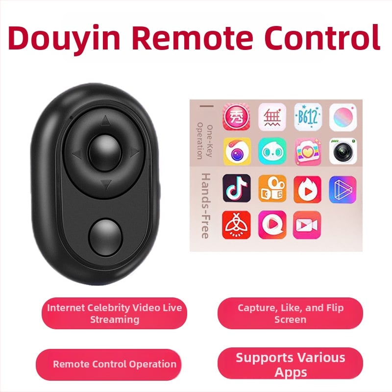 Bluetooth селфи стик с пръстеново дистанционно — видео затвор, вертикално снимане, ABS, 30 г, Bluetooth 4.0, персонализируем