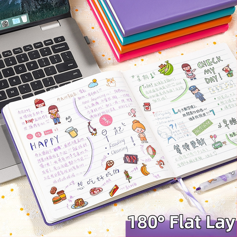 Бележник със квадратна PU корица с промяна на цвета, подвързан по тел, хартия двойно офсет, 100 g, 200–300 страници, прост стил