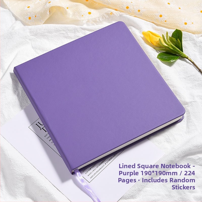 Бележник със квадратна PU корица с промяна на цвета, подвързан по тел, хартия двойно офсет, 100 g, 200–300 страници, прост стил