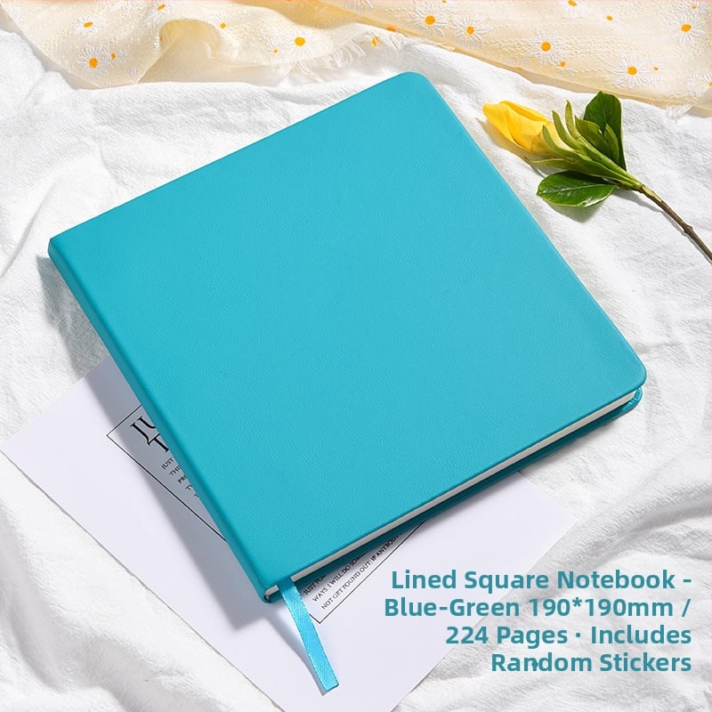 Бележник със квадратна PU корица с промяна на цвета, подвързан по тел, хартия двойно офсет, 100 g, 200–300 страници, прост стил