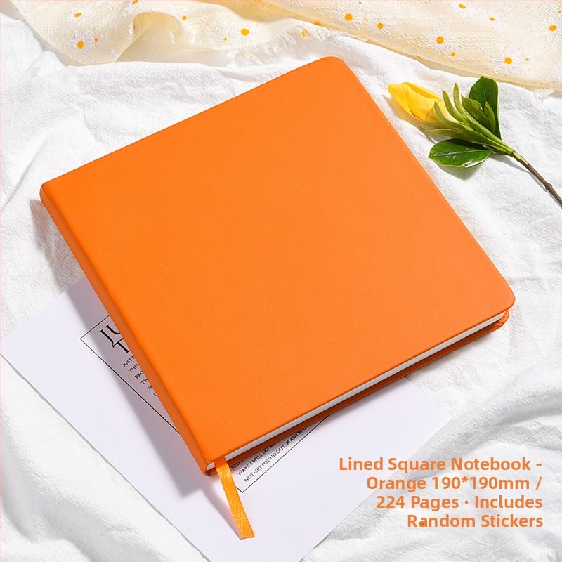 Бележник със квадратна PU корица с промяна на цвета, подвързан по тел, хартия двойно офсет, 100 g, 200–300 страници, прост стил