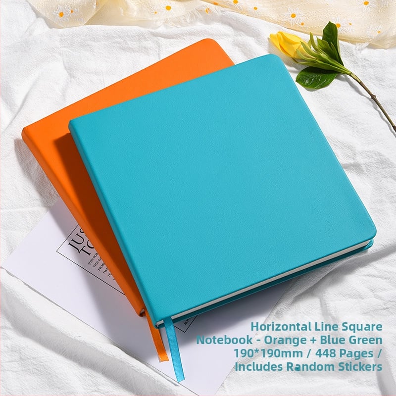 Бележник със квадратна PU корица с промяна на цвета, подвързан по тел, хартия двойно офсет, 100 g, 200–300 страници, прост стил