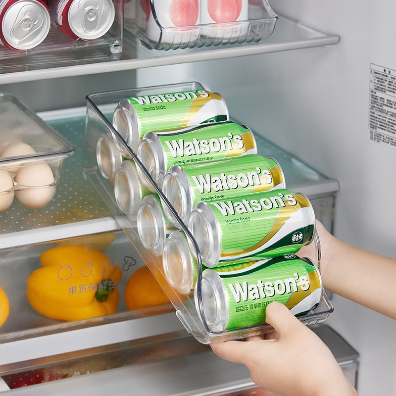 Контейнер за хладилник с дръжка, хранителен PET материал, голям капацитет, за яйца, плодове и зеленчуци, с дренаж