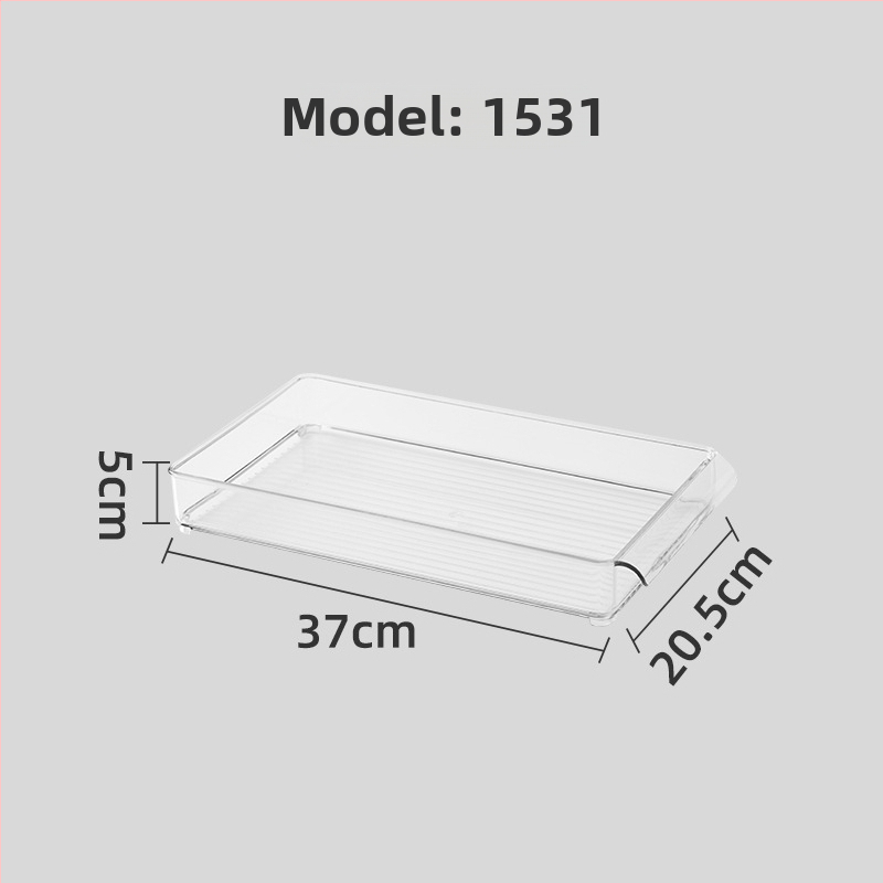 Контейнер за хладилник с дръжка, хранителен PET материал, голям капацитет, за яйца, плодове и зеленчуци, с дренаж
