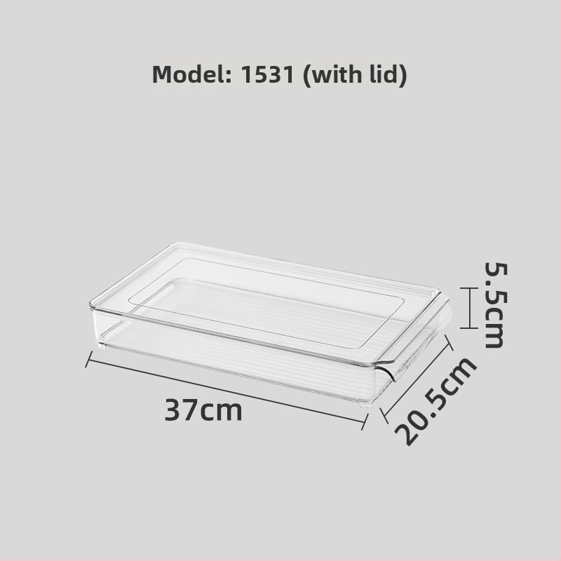 Контейнер за хладилник с дръжка, хранителен PET материал, голям капацитет, за яйца, плодове и зеленчуци, с дренаж