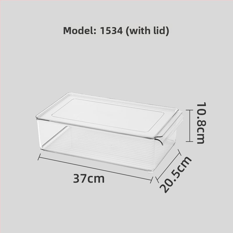 Контейнер за хладилник с дръжка, хранителен PET материал, голям капацитет, за яйца, плодове и зеленчуци, с дренаж