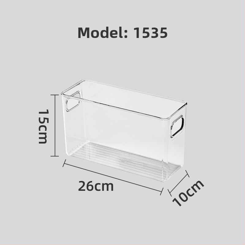 Контейнер за хладилник с дръжка, хранителен PET материал, голям капацитет, за яйца, плодове и зеленчуци, с дренаж