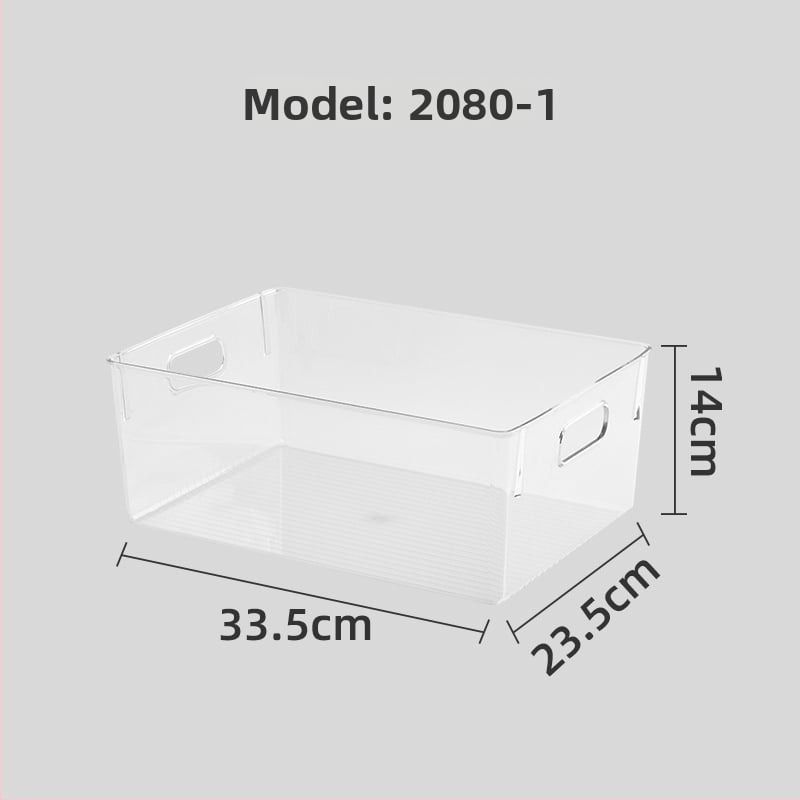 Контейнер за хладилник с дръжка, хранителен PET материал, голям капацитет, за яйца, плодове и зеленчуци, с дренаж