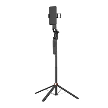 Selfie stick cu trepied și urmărire automată cu rotație de 360°, telecomandă, lumină de umplere, Bluetooth, corp din aliaj de aluminiu