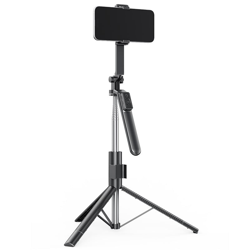G20 алуминиева селфи стойка със стабилизация в четири крака, Bluetooth дистанционно, 360° осветление, ръчно/настолно използване