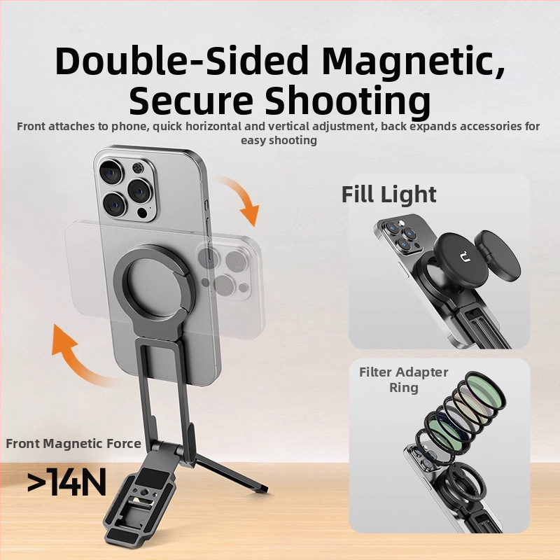 Селфи стик с държател за телефон - въртящ се, преносим, универсален, персонализируем, за пътуване и стрийминг на живо