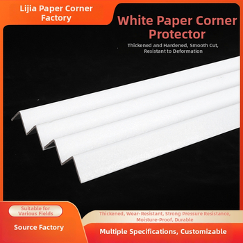 L-tvarovaný papierový rohový ochranný prvok pre balenie, kraftový papier, bez loga, prispôsobiteľná tvrdosť