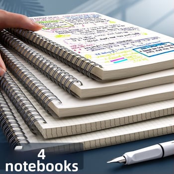 Τετράδιο σπιράλ με πλέγμα γραμμών και οριζόντιες γραμμές, παχιά έκδοση για γυμνάσιο-λύκειο και εξετάσεις εισαγωγής μεταπτυχιακών