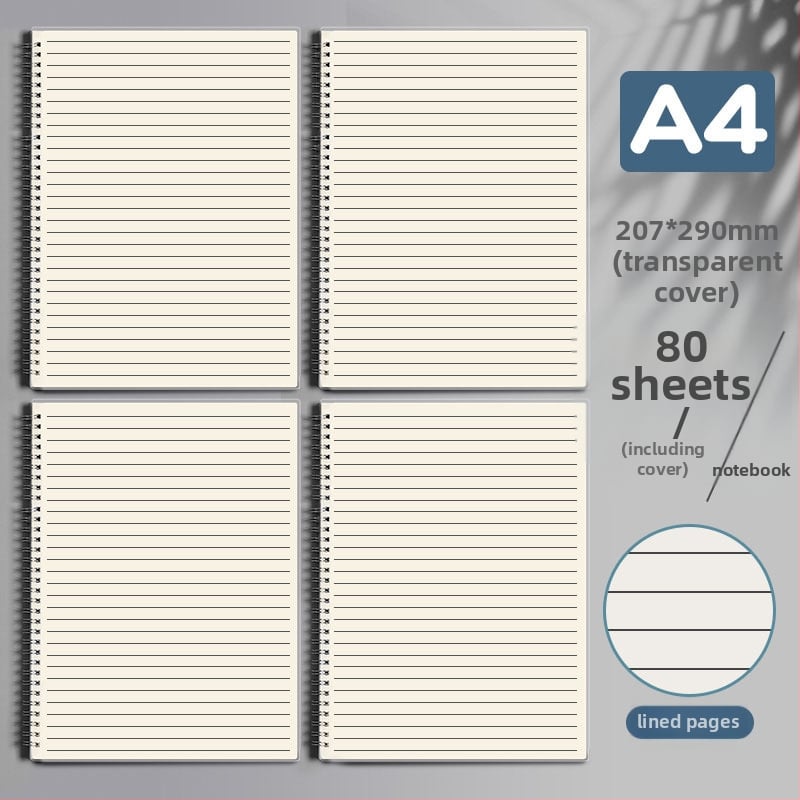 Τετράδιο σπιράλ με πλέγμα γραμμών και οριζόντιες γραμμές, παχιά έκδοση για γυμνάσιο-λύκειο και εξετάσεις εισαγωγής μεταπτυχιακών