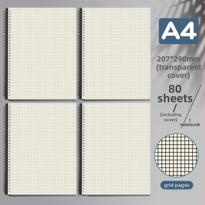 Τετράδιο σπιράλ με πλέγμα γραμμών και οριζόντιες γραμμές, παχιά έκδοση για γυμνάσιο-λύκειο και εξετάσεις εισαγωγής μεταπτυχιακών