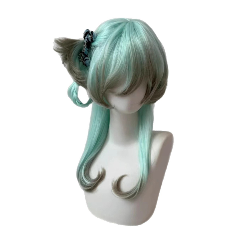 Perucă lungă buclată din mătase termică • Construcție mecanică • Nu poate fi vopsită sau supusă permului • Model MG-345 • Aspect natural