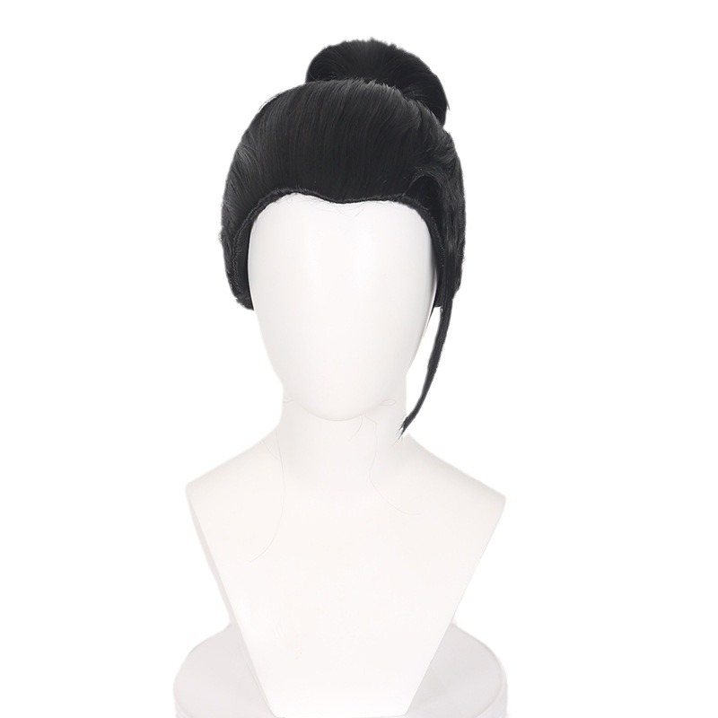 Geto Suguru Perucă cosplay (Jujutsu Kaisen) – păr lung, fibre cu temperatură înaltă, model D401, poate fi vopsită