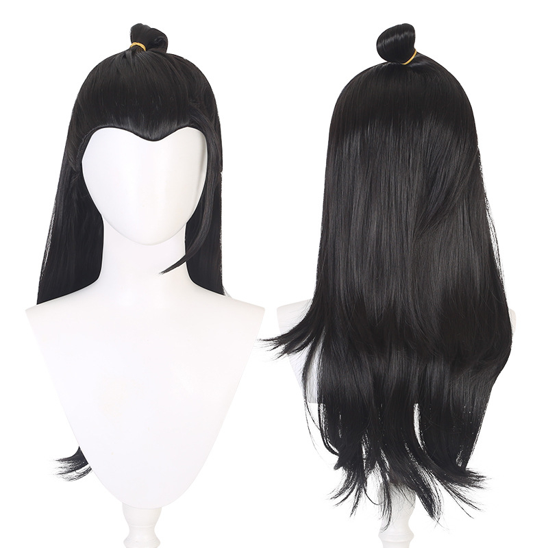 Geto Suguru Perucă cosplay (Jujutsu Kaisen) – păr lung, fibre cu temperatură înaltă, model D401, poate fi vopsită