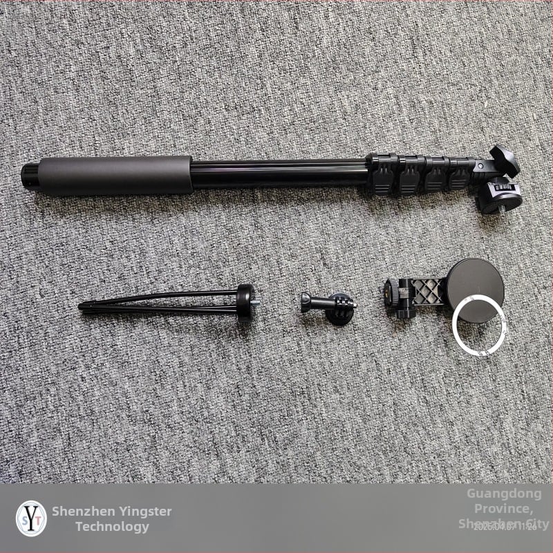 Shadowst Алуминиев подов трипод за мобилен телефон с Bluetooth и дистанционно управление, стабилизация на изображението, стойка за излъчване на живо