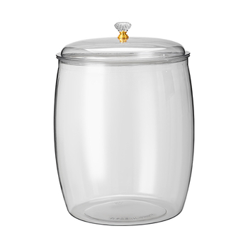 Cutie de depozitare pentru frigider - cutie de depozitare din plastic transparent pentru bucătărie, set de 5 piese, PET, capacitate 4.1-5 L, stil lux lejer