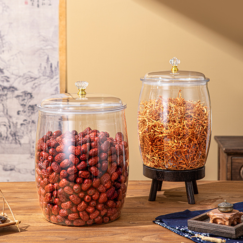 Cutie de depozitare pentru frigider - cutie de depozitare din plastic transparent pentru bucătărie, set de 5 piese, PET, capacitate 4.1-5 L, stil lux lejer