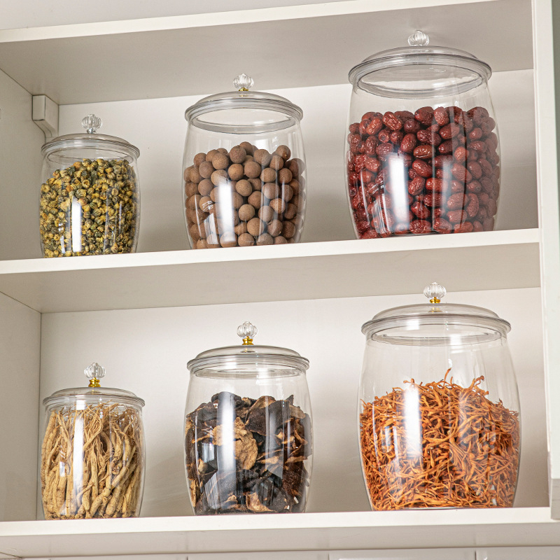 Cutie de depozitare pentru frigider - cutie de depozitare din plastic transparent pentru bucătărie, set de 5 piese, PET, capacitate 4.1-5 L, stil lux lejer